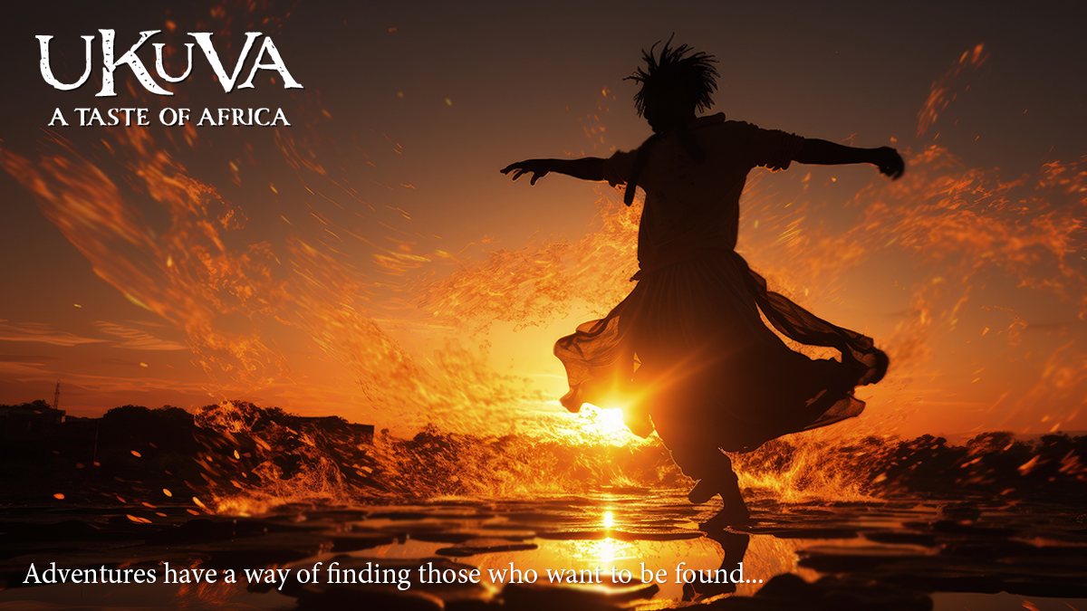 Dancer in a tidal pool at sunset.